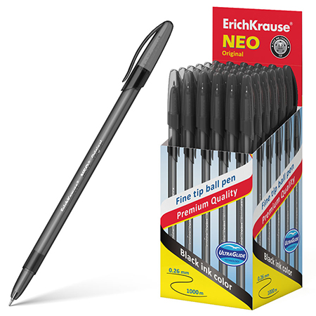Ручка шариковая  Neo Original черная 0,7мм, игольч.н.одноразов.ЕК46516   1/50