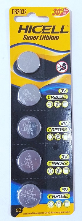 Батарейка   круглая CR2032.3V Super Lithium HICELLl      1/5